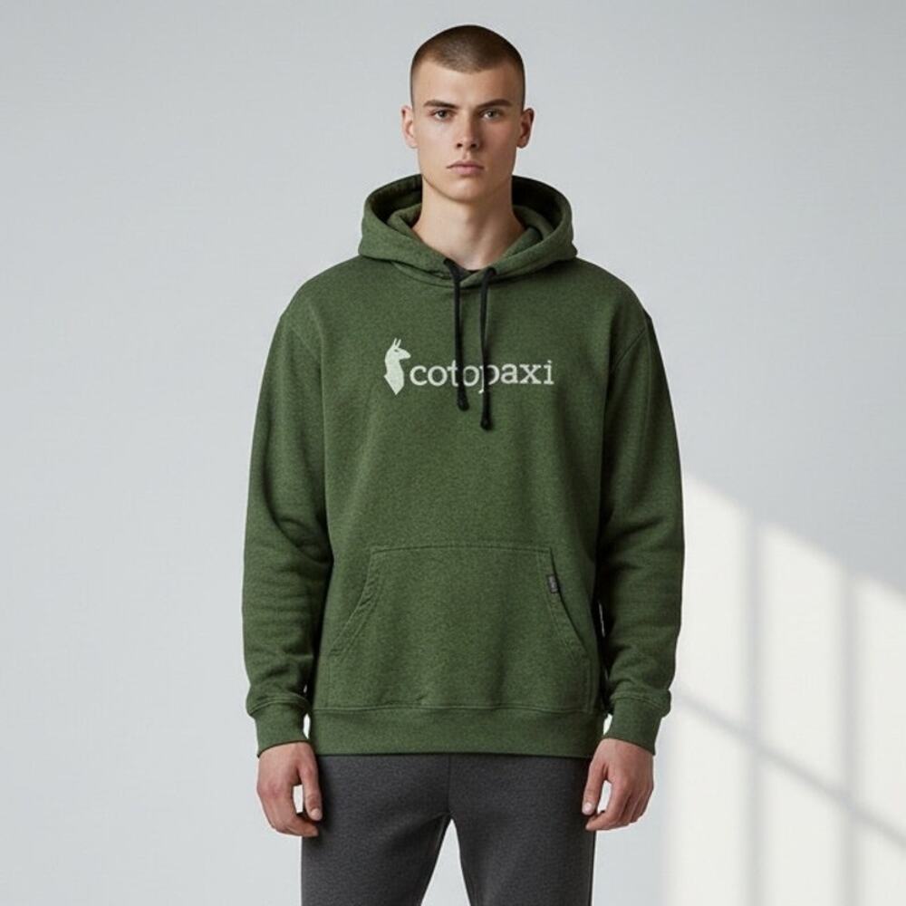 Cotopaxi Recover Graphic Hoodie Men's Sz L Green Lined Pullover Athleisure